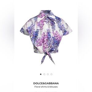 Purple floral dolce&gabbana button up shirt.